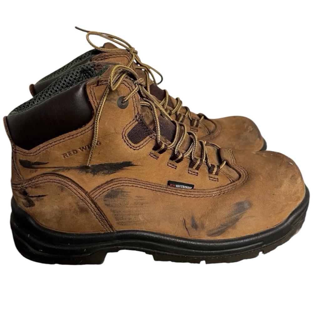 Red Wing 2340 Womens Sz 11 B Brown Leather Composite Toe Laces Ankle Work Boots